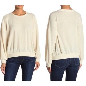LUSH Cream Color Knit Dolman Sweatshirt NWOT
